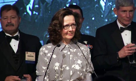 Gina Haspel speaking at the William J Donovan award dinner in Washington DC in October 2017.