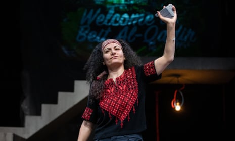 Hala Omran as Reem in Two Palestinians Go Dogging at the Royal Court, London. 