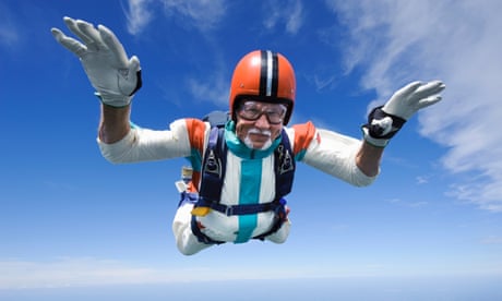 From Corner Office To Crossroads: Navigating Purpose And Identity After Retirement 2 Aerial shot of man skydiving