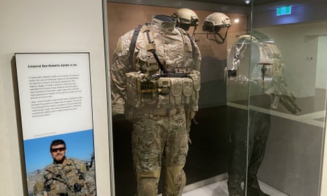 Ben Robert Smith's costume on display at the Australian War Memorial, Canberra