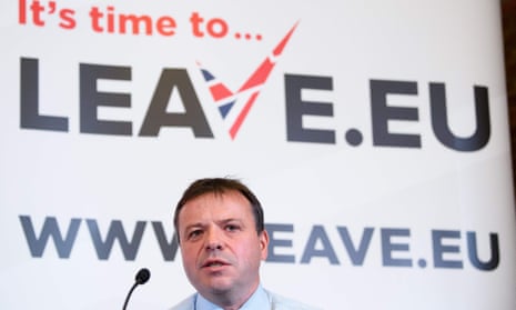 Arron Banks takes part in a press briefing by the “Leave.EU” campaign group in central London on November 18, 2015.