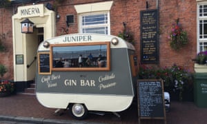 Gin bar at the Minerva pub on Hull’s pier.