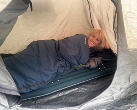 The Filter’s Linda Geddes testing a camping mattress