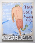 Jack Goes Swimming (Jack), 2013, by Rose Wylie.