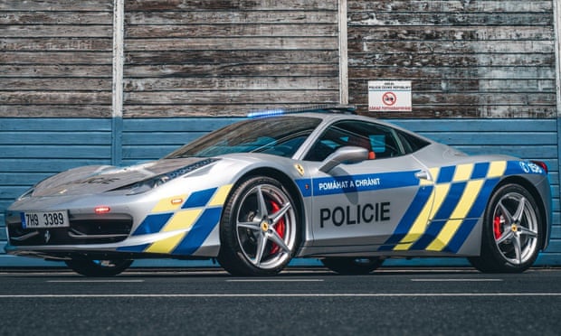 Ferrari in police livery