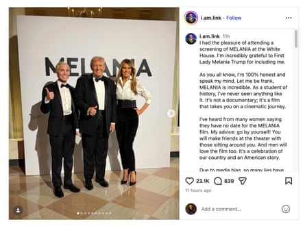 Arrivals at the screening.