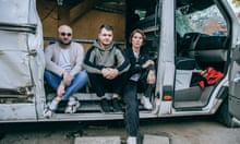 From left: Leonid Marushchak, Yevhen Sternichuk and Marharita Kravchenko. Photograph: Julia Kochetova/The Guardian