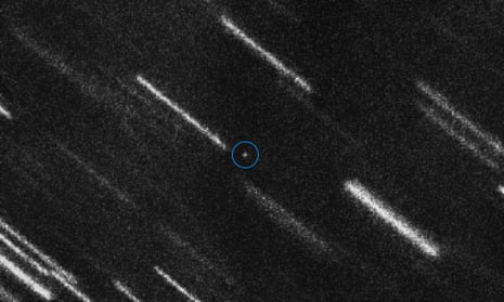 Picture released by the European Space Agency shows near Earth Asteroid 2012 TC4. The asteroid the size of a house will shave past Earth in October 2017.