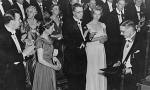 eliot nobel prize ts sat never table long 1948 receiving stockholm literature swedish far members royal looking right