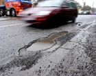 ‘National disgrace’: pothole repair backlog hits record £18.6bn in England and Wales