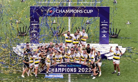 La Rochelle celebrate as the Heineken Champions Cup champions for the first time ever.