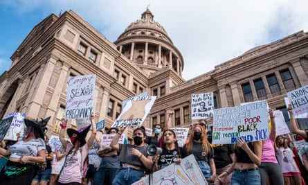 Protesters take part in the Women’s March and Rally for Abortion Justice at the state capitol in Austin, Texas, in October.