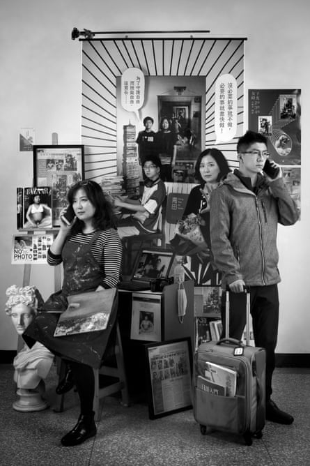 The Mother as a Creator No 11: Long-distance relationship – one image in a series of self-portraits that began in 2001, the day before the photographer Annie Wang was due to give birth.