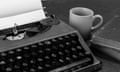 typewriter paper and coffee