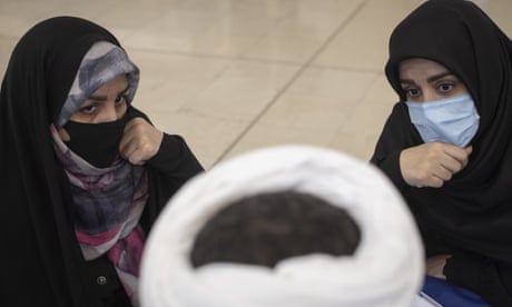 Women wearing the hijab at the Imam Khomeini mosque in Tehran