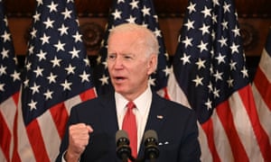 Joe Biden speaks about the unrest across the country from Philadelphia City Hall on Tuesday.