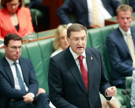 Member for Berowra Julian Leeser speaks in Parliament House.