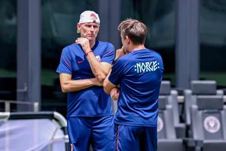 Stale Solbakken in training.