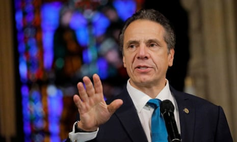 Andrew Cuomo delivers remarks on the coronavirus vaccine in New York, New York, on 15 November. 