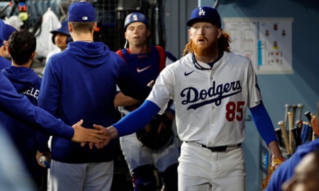 Dustin May helps lead Dodgers to 7-0 start after near-fatal salad incident | Los Angeles Dodgers | The Guardian
