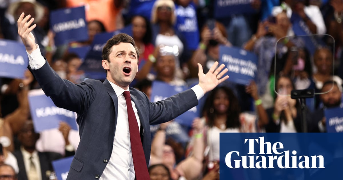 Jon Ossoff points toward the general direction of Mar-a-Lago, where American foreign policy and the Trump family balance sheet have become a joint checking account.