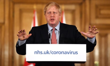 Boris Johnson at press conference on coronavirus