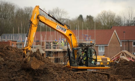 Construction work on a housing development in Basingstoke, Hampshire.