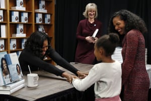 Michelle Obama at a book signing in Washington