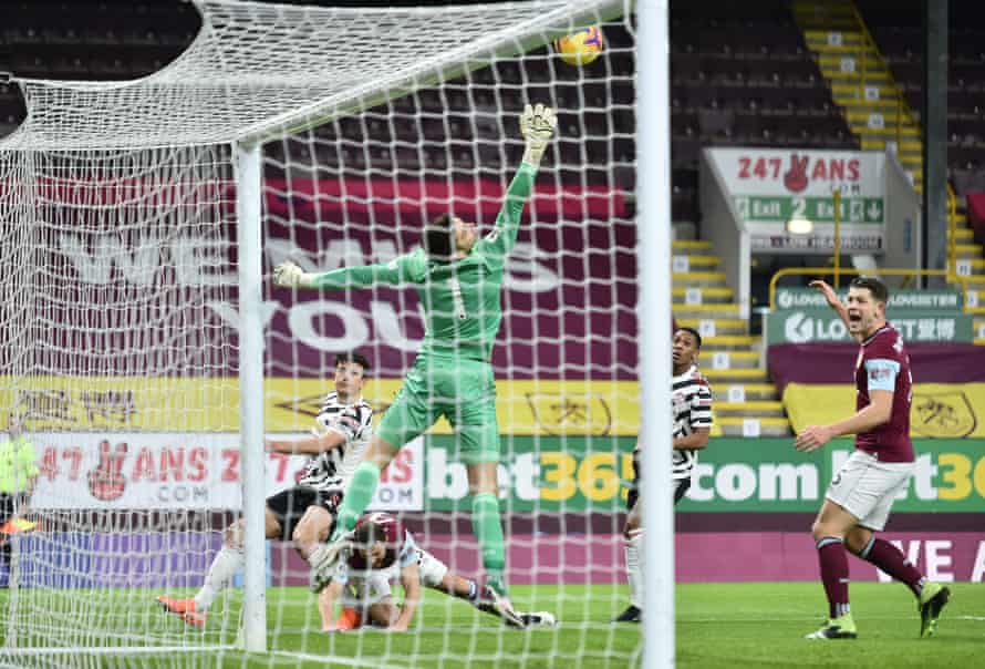 Harry Maguire looped a header over Nick Pope in the first half but Manchester United were penalised for a foul in the build-up.