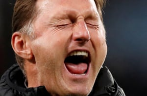 Southampton manager Ralph Hasenhuttl looks thrilled with the result.