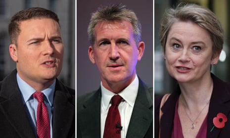 Wes Streeting, Dan Jarvis and Yvette Cooper. Cooper said the donations had been reported to parliamentary authorities.