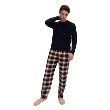 M&S Brushed Cotton Seasonal Checked Pyjama Set