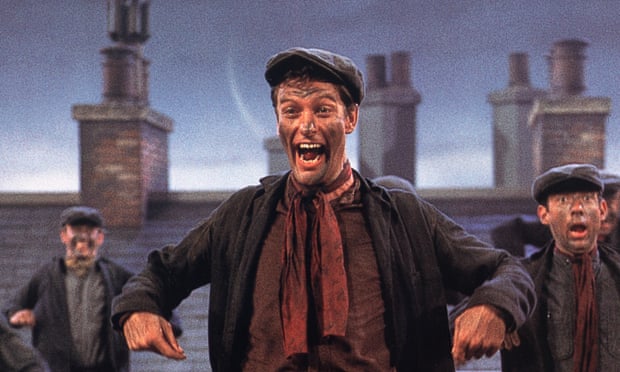 Dick Van Dyke as chimney-sweep Bert in Mary Poppins.