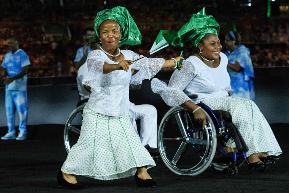 Members of Nigeria’s delegation enter