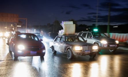A vehicle transporting mattresses drives towards southern Lebanon on a highway, after a ceasefire between Israel and Iran-backed group Hezbollah took effect