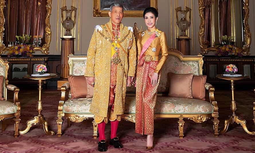 Thailand’s King Maha Vajiralongkorn with royal noble consort Sineenat Wongvajirapakdi