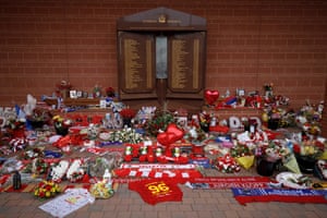 The memorial for the Hillsborough disaster victims underneath the main stand at Anfield.
