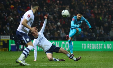 Sweet as a nut: Son Heung-min of Tottenham Hotspur scored the first goal.