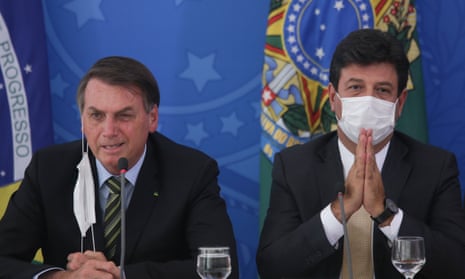 Bolsonaro with Luiz Mandetta earlier in March.