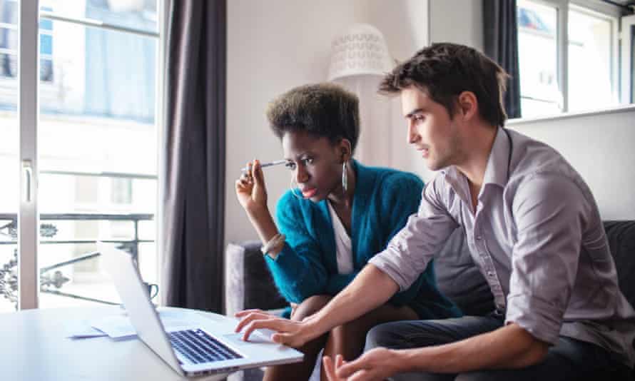 Business partners working at home