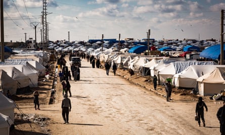 Refugees at al-Hawl camp in Syria