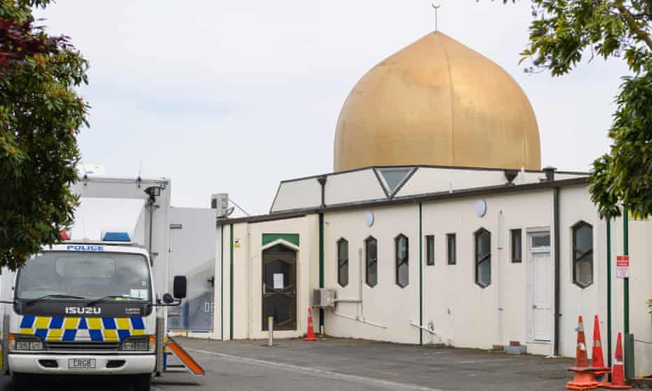 The Al Noor mosque in Christchurch, a site of the 2019 terror attacks. Police were alerted to ‘concerning communications’ made on the 4chan message board.