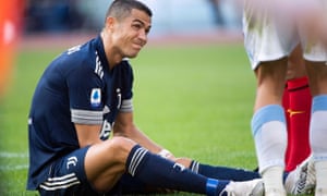 Cristiano Ronaldo was forced off with an ankle injury.
