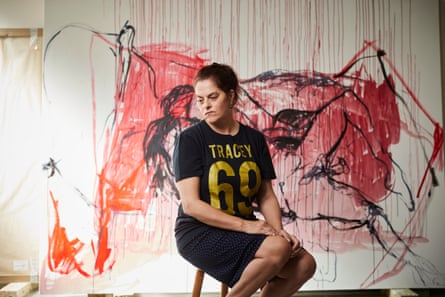 Tracey Emin at her studio in Margate, Kent.