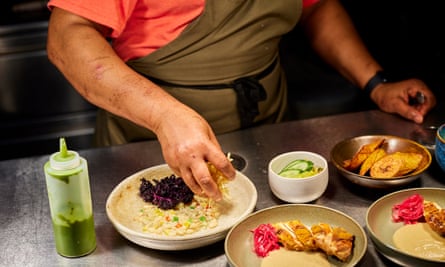 Preparing dishes at Chishuru