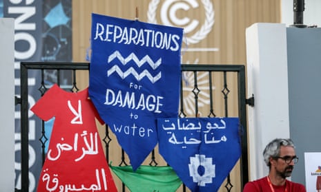 Climate and environmental activists demonstrate in Sharm el-Sheikh, Egypt