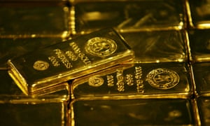 Gold bars are displayed at South Africaâs Rand Refinery in Germiston.