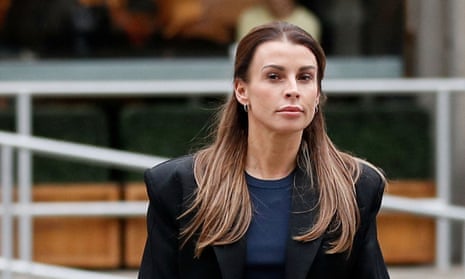 Coleen Rooney outside the Royal Courts of Justice.