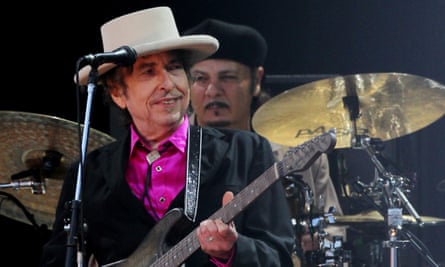 Bob Dylan on stage in 2010