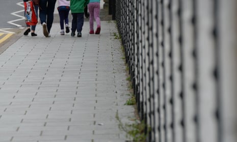Children walk in Rotherham